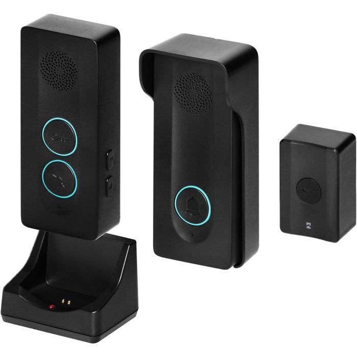 Citofono audio wireless impermeabile, batteria USB-C, vivavoce, kit per uso domestico