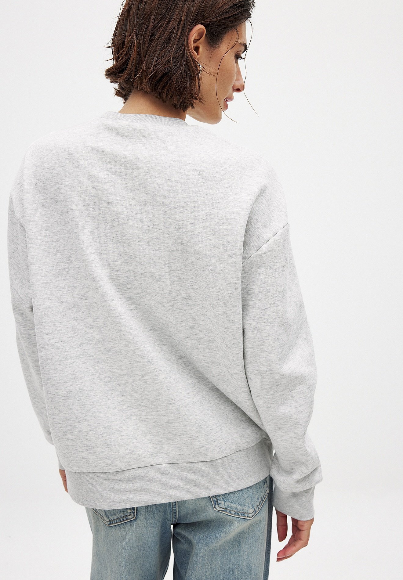 Sweat-shirt NA-KD - gris clair chiné