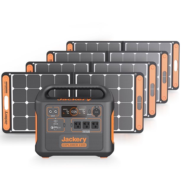 ????2023????Jackery 1800W kontinuerlig/3600W bærbar solcellegenerator SG1500 med 4 solcellepaneler