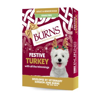 Burns Festive kalkun våtfôr til hund 12 x 150 g