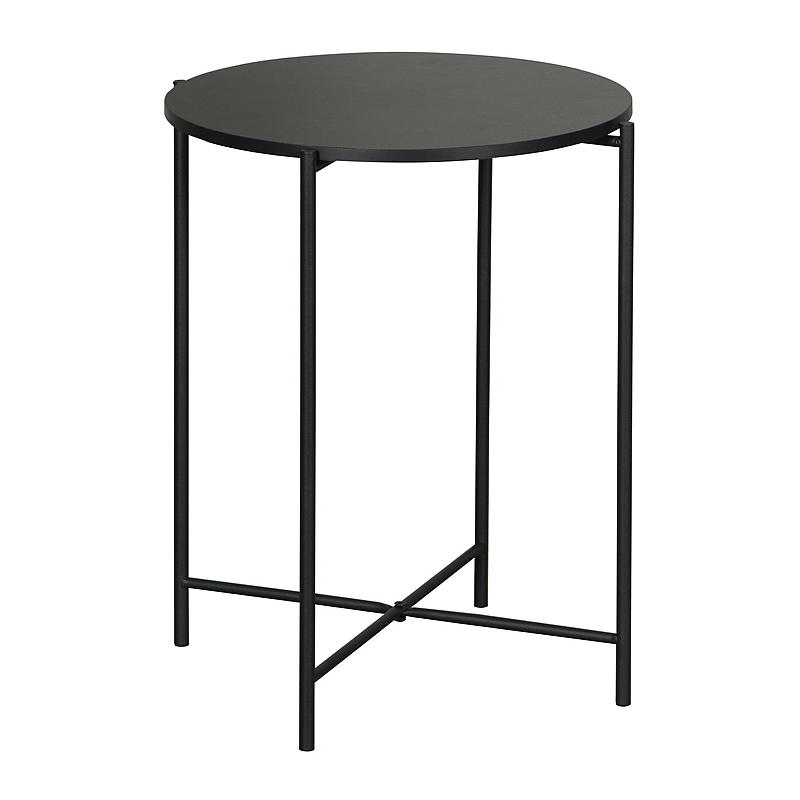 Sidebord 2-sidig ø 43x51,5 cm sammenleggbart