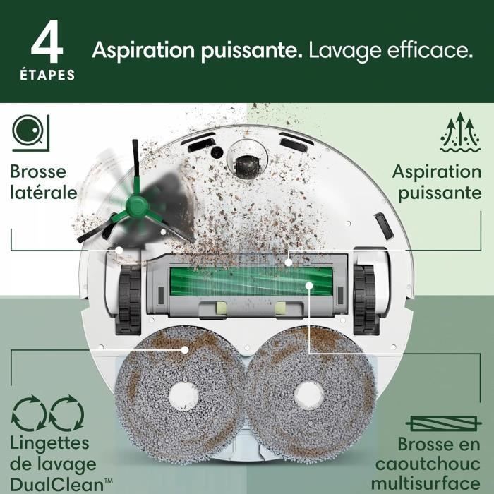 iRobot Roomba Plus 405 Combo Robot + AutoWash - Multifunctional Base - Washing and Drying Mop Pads - LiDAR Clearview