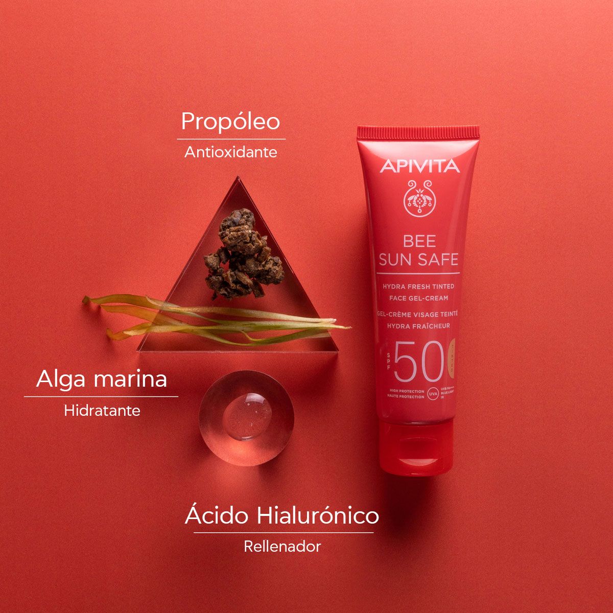 Bee Sun Safe Hydra Fresh gel-krema SPF50 z barvo Zaščita pred soncem iz lekarne