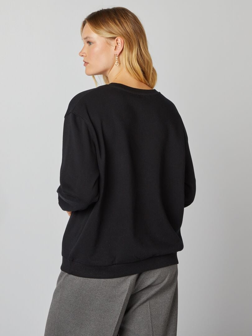 Oversized sweatshirt - zwart