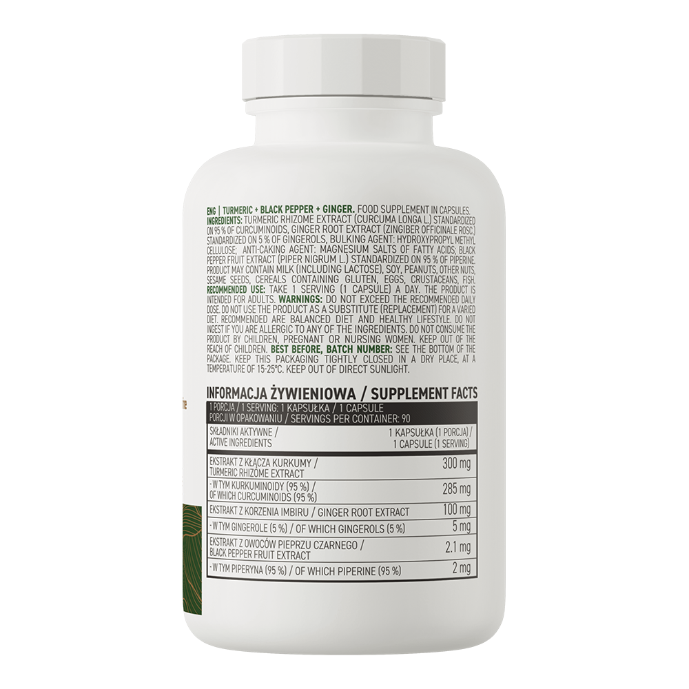 OstroVit Curcumin + Svartpeppar + Ingefära
