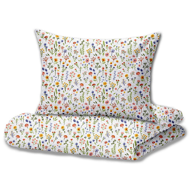 Juego de ropa de cama de 140x200 cm, crepé, Flora