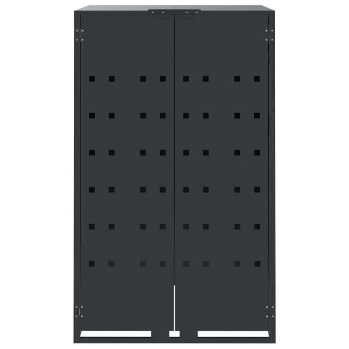 Cache Poubelle/ Rangement à roulettes pour poubelles - VIDAXL - pour bac unique anthracite CC7770197