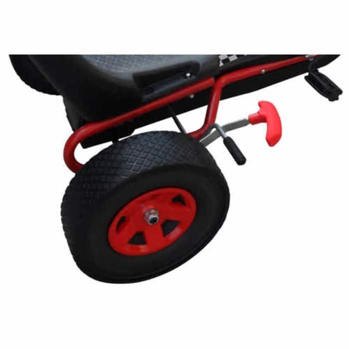 Kart a pedales - vidaXL - Rojo - Bloqueo de seguridad para niños - Asiento ajustable