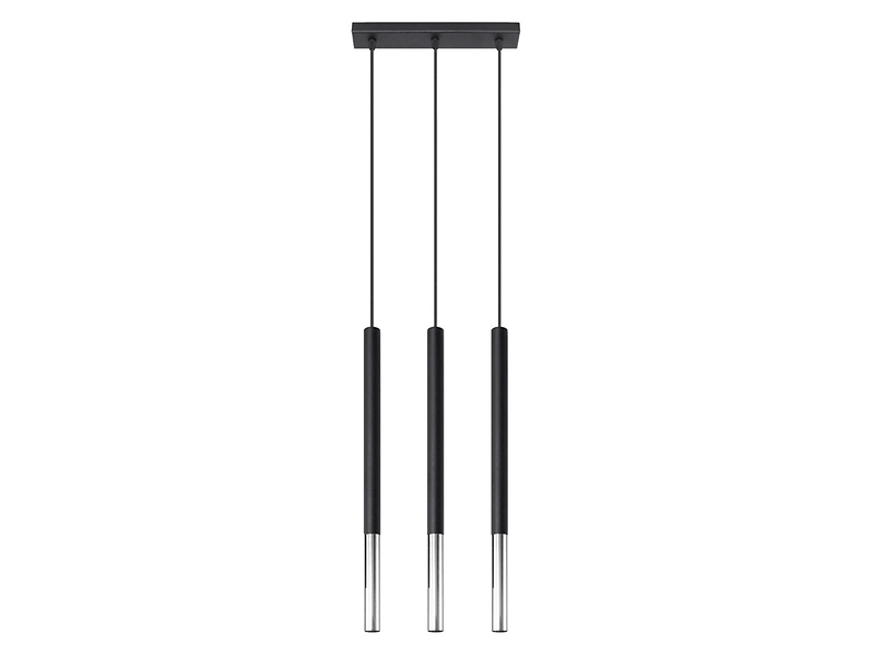 Lampa wisząca Mozaica 3-punktowa stalowa czarna