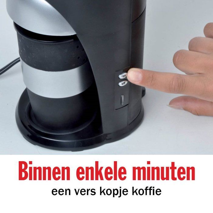 Cafetiere Automatique - ALLRIDE - 12V - 170W - Compatible Dosettes - Filtre Lavable
