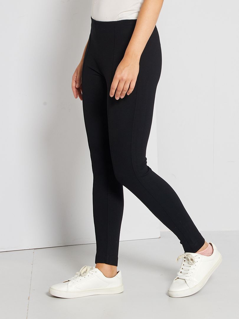 Effen lange legging - zwart
