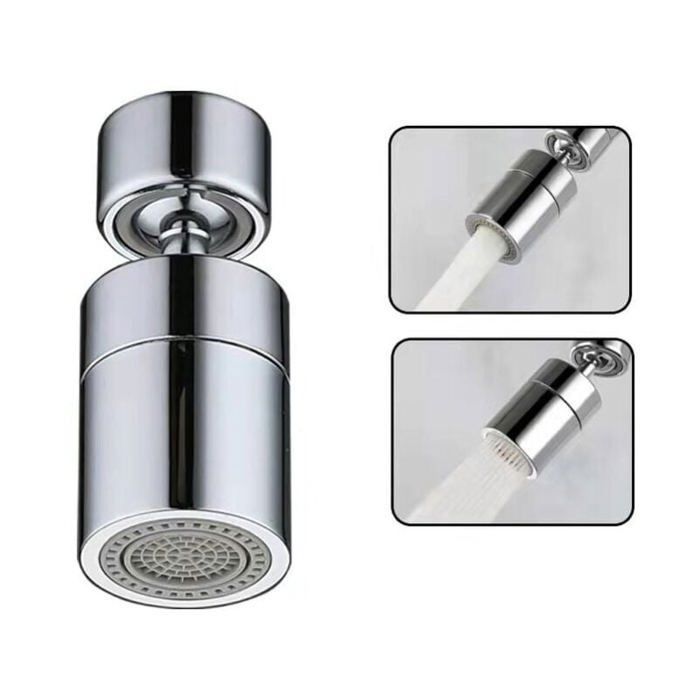 Arateur de RobinetArgent 360 Pivotant Embout Robinet Cuisine 2 Modes Mousseur Robinet Economie Eau Brise jet Filtre