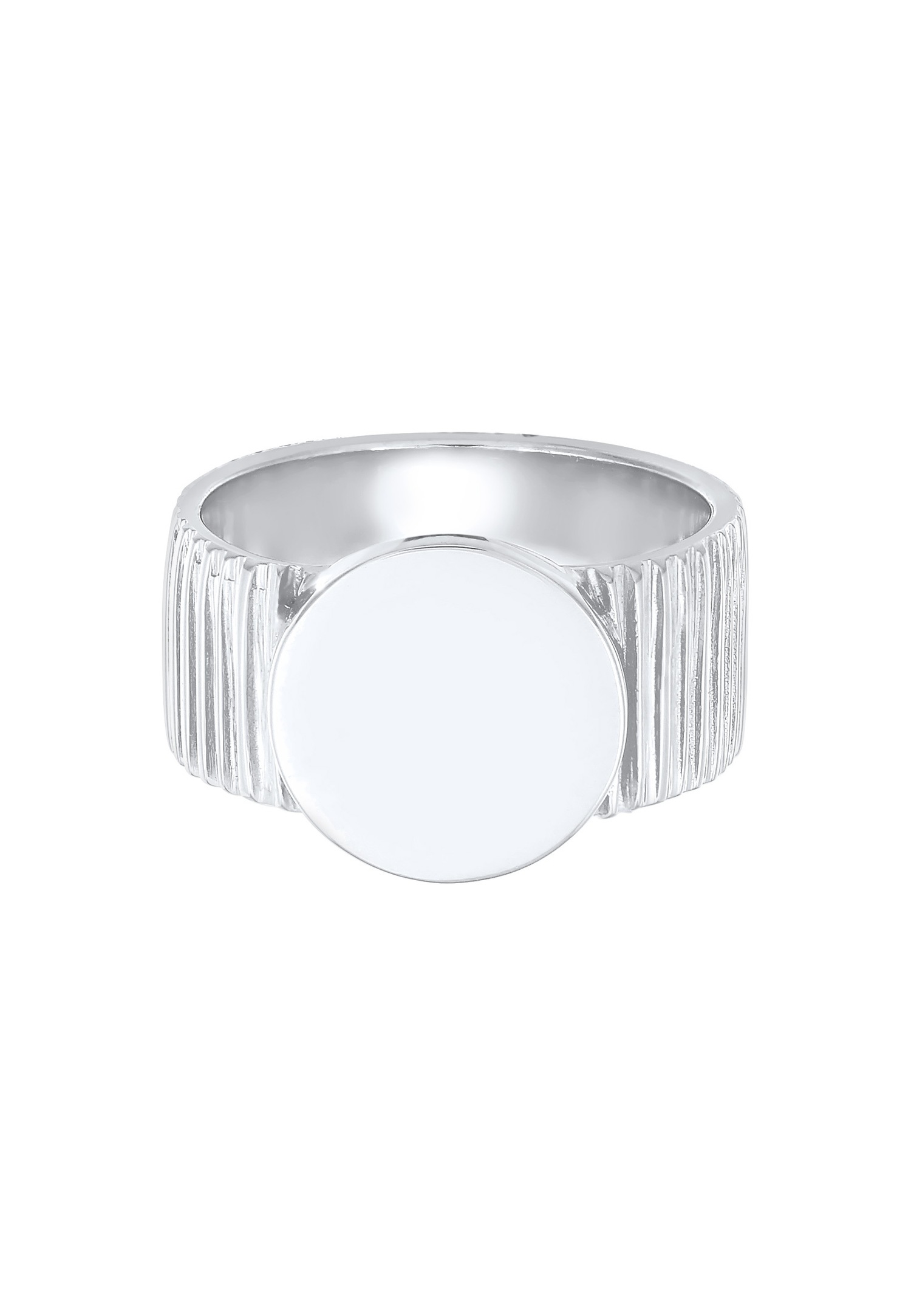 Elli PREMIUM Bague Signet Femme Structure Relief Chunky Blogger Tendance en argent sterling 925