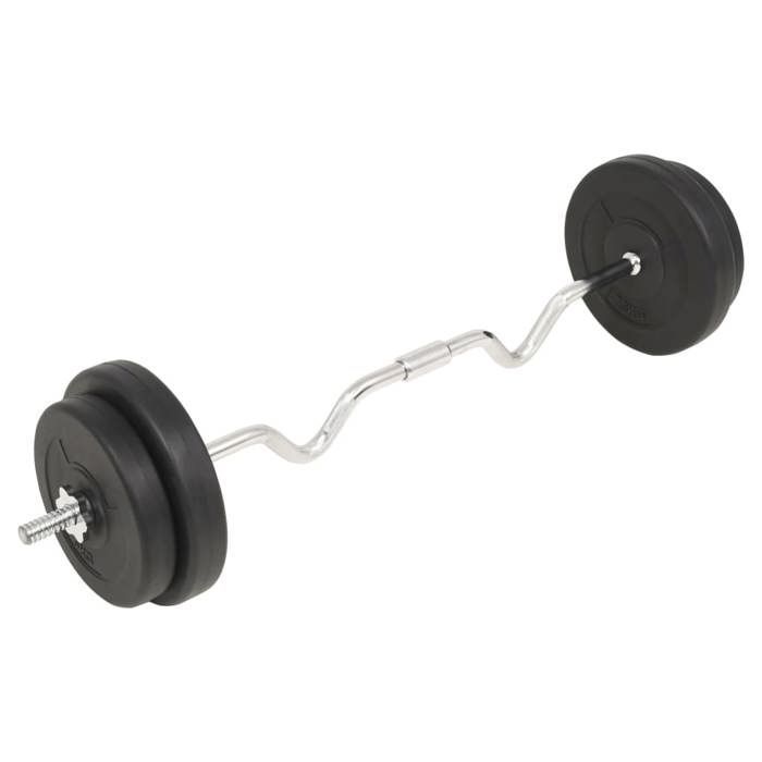 Juego de mancuernas vidaXL de 30 kg para entrenamiento de fuerza y fitness, barras y discos de peso 91399
