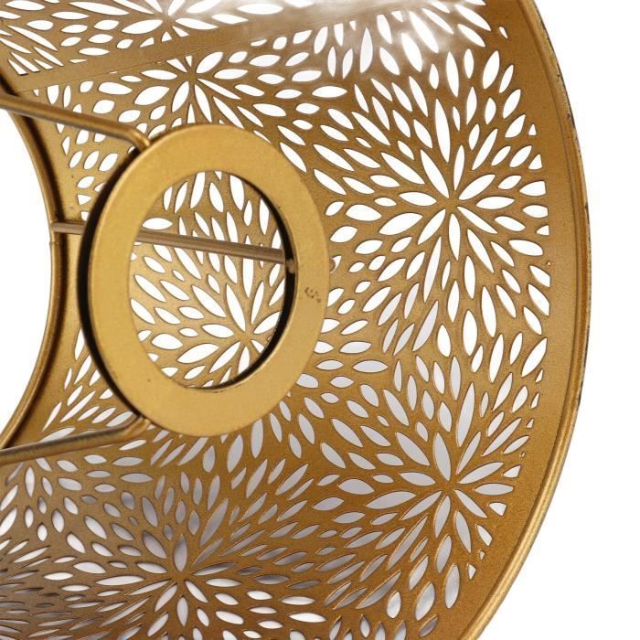 Pantalla de lámpara cilíndrica metálica OMABETA - Estilo árbol del bosque calado - E27 - Blanca - Diámetro 19 cm
