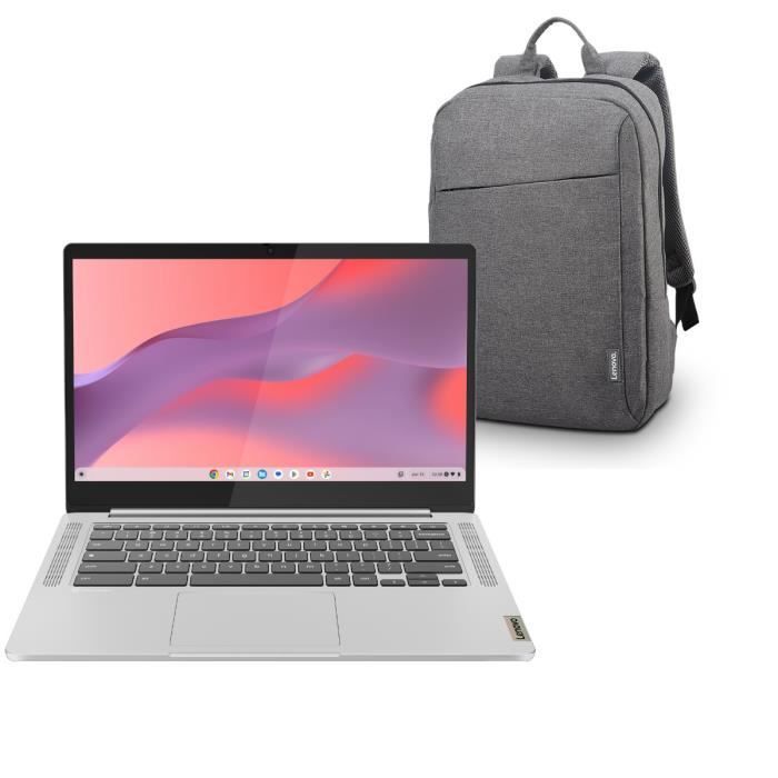 PC Portable Chromebook LENOVO IdeaPad Slim 3 14M868 |  Chrome OS - 14'' FHD - MT8186 - RAM 4 Go - 64 Go - AZERTY + Sac à dos