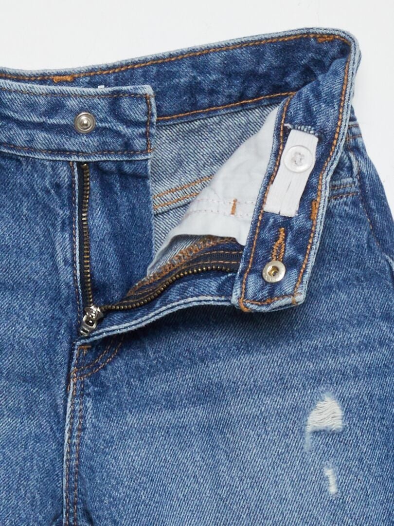 Pantalones vaqueros de talle alto - AZUL