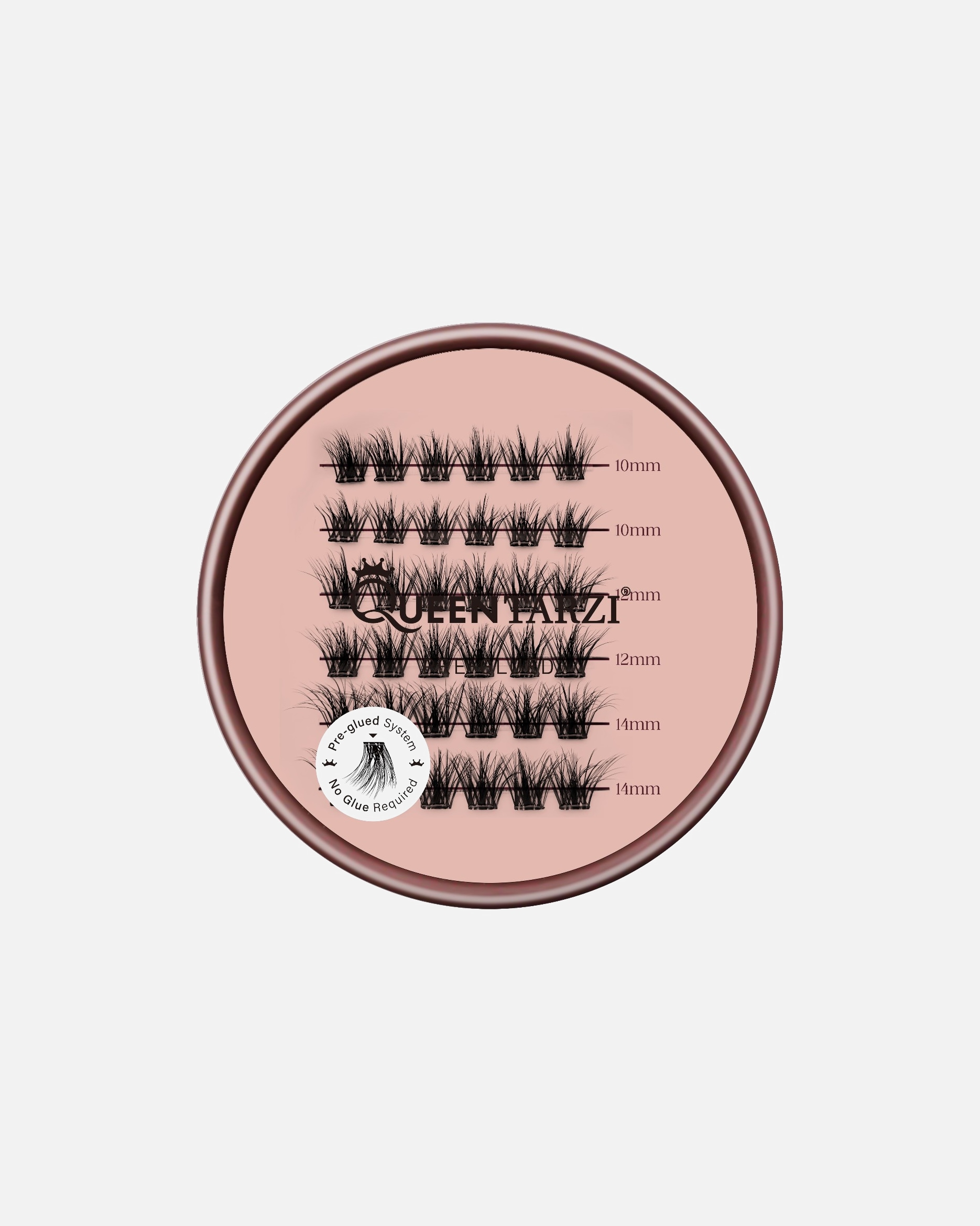 Ensemble de faux cils Queen Tarzi, 4 pièces (pré-appliquées) – 1 pièce