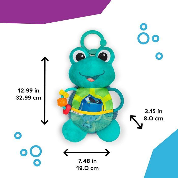 Peluche de tortuga bebé Neptuno de Baby Einstein, multisensorial, regalo para bebés de 0 meses en adelante.