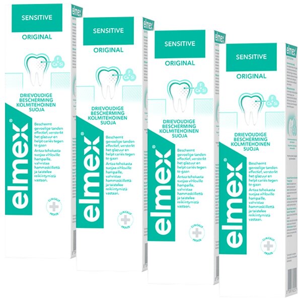 Dentifrice Elmex Sensitive<br>4 x 75 ml - Dentifrice pour peaux sensibles