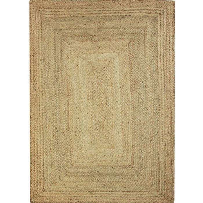 Alfombra de yute natural trenzado hecha a mano, 80x150