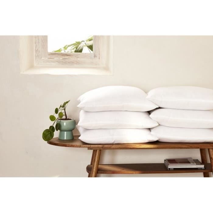Almohada - Dulces Sueños - Juego de 6 - 60x60 cm - Relleno de poliéster microsatén - Hipoalergénico