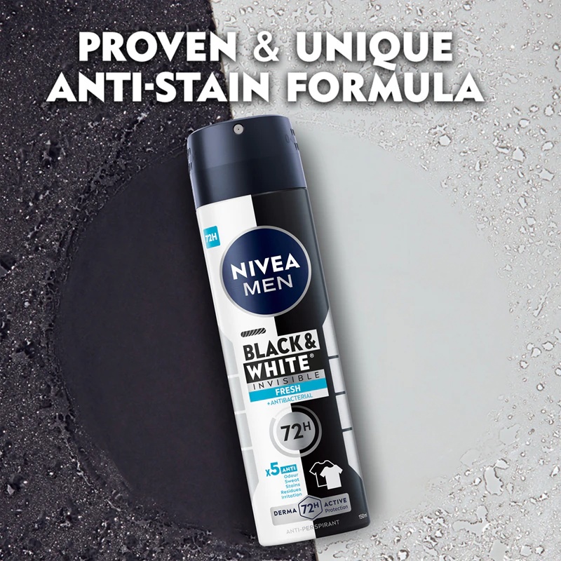 NIVEA MEN Black & White Fresh antiperspirantas su purškikliu