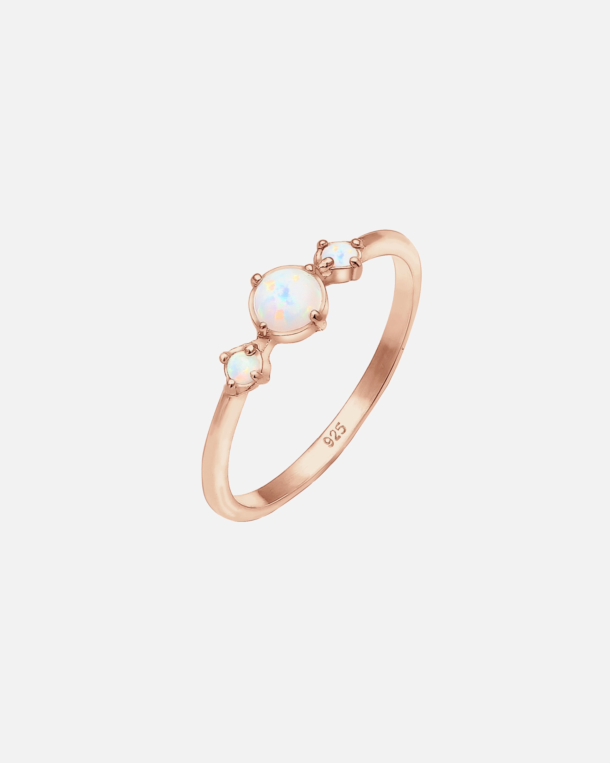 Elli Femmes Bande Géo Vintage Tendance avec Opale Synthétique en Argent Sterling 925