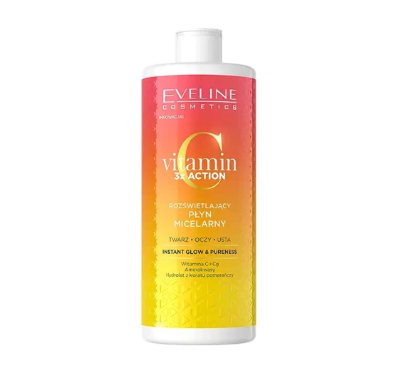 Eveline Cosmetics Vitamin C 3 x Action rozświetlający płyn micelarny 500 ml