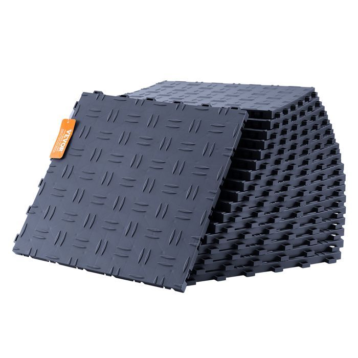 Piastrelle autobloccanti per garage - VEVOR - 305x305x13,4 mm - per la protezione di garage, scantinati e officine - Grigio grafite