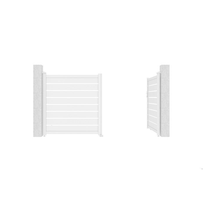 Puerta batiente - Casanoov - VOGEL - 3 m de altura (161 cm) - Blanca - Aluminio