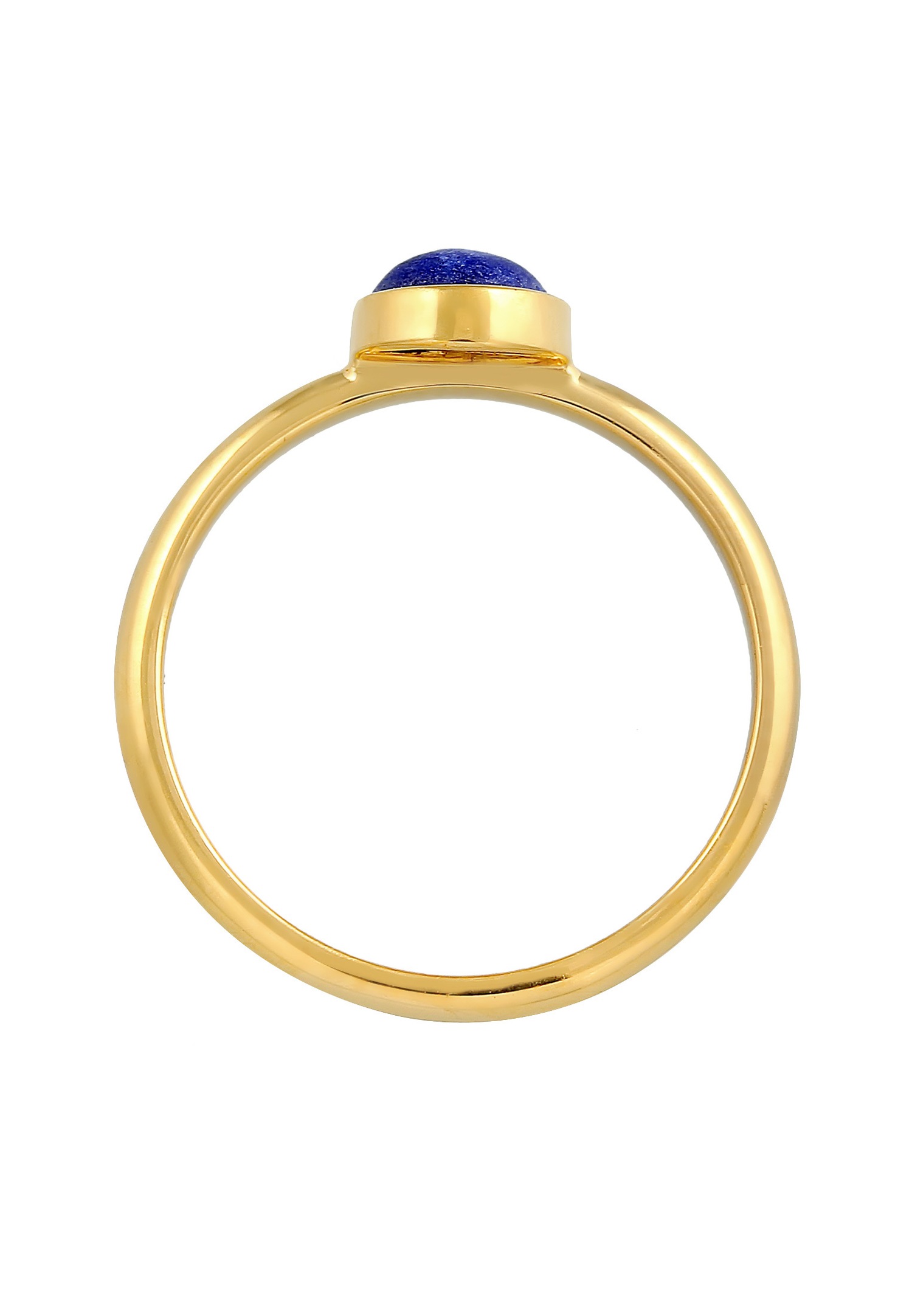 Elli PREMIUM Femmes Solitaire Simple avec Lapis Lazuli pierre précieuse en argent sterling 925