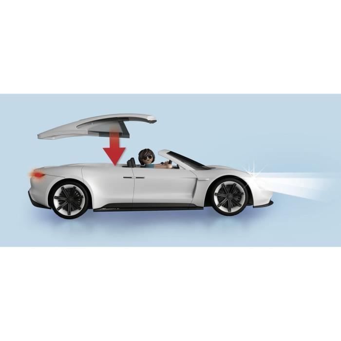 PLAYMOBIL 70765 Porsche Mission E – Klassische Autos – Fernbedienung und Lichteffekte inklusive – Elektroauto
