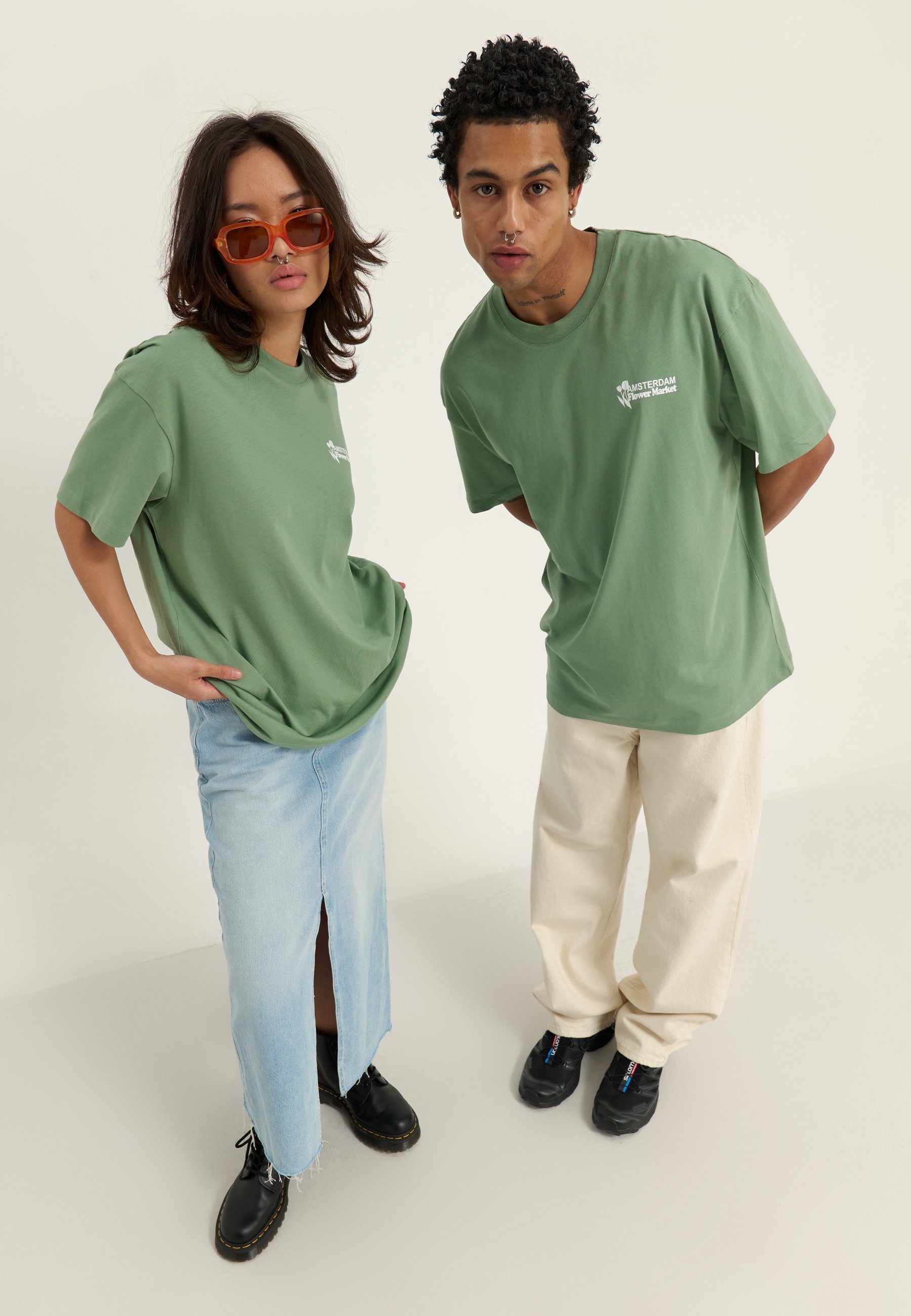 YOURTURN UNISEXE - T-shirt imprimé - vert