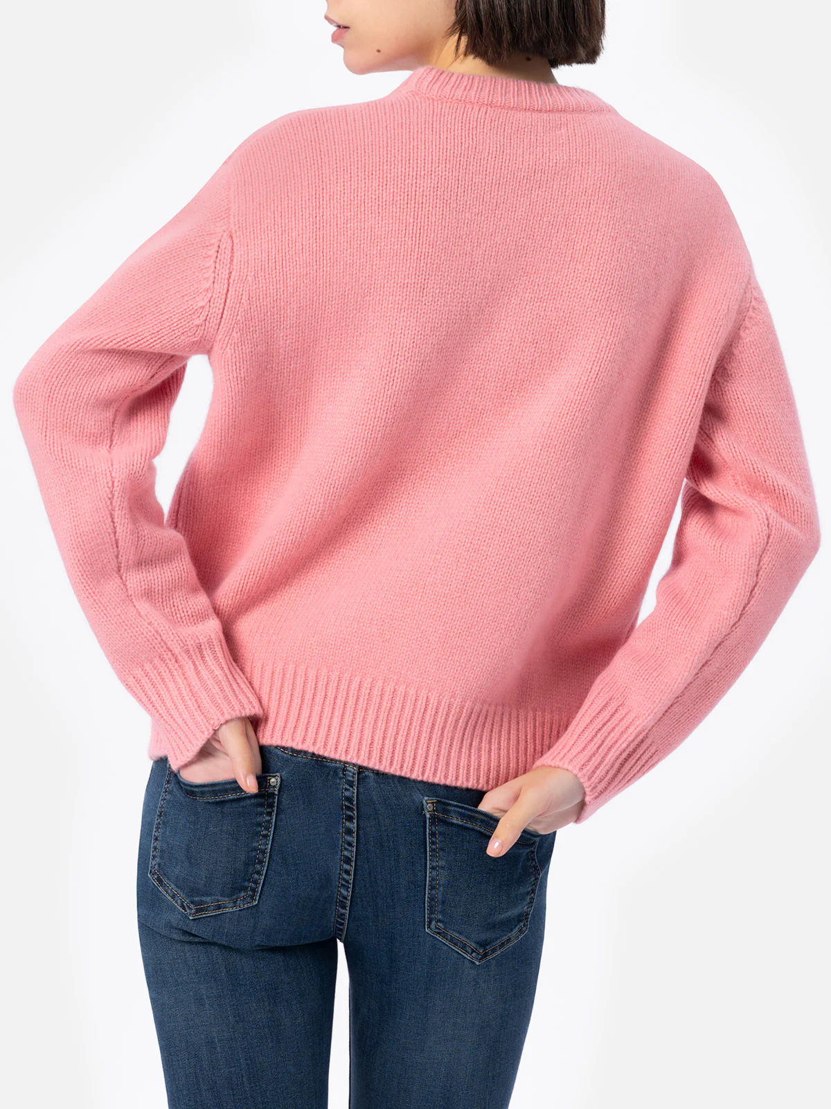 Kyla damestrui in roze Fair Isle-stijl met Apres Ski-jacquardprint
