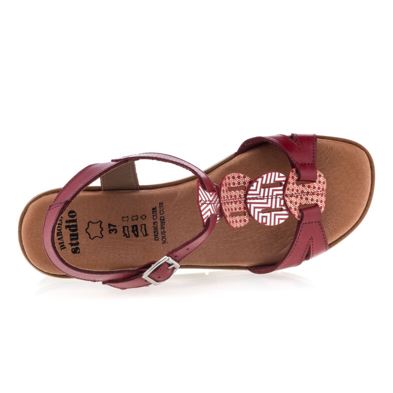 Rote Damensandalen / Zehenfreie Schuhe