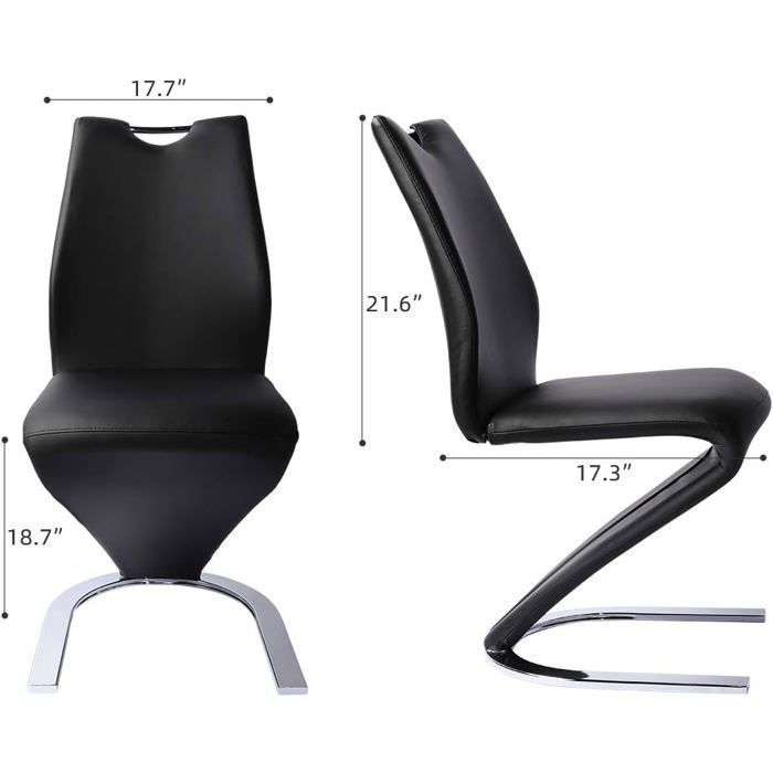JIEXI Chaise de salle à manger Chaises de bureau scandinaves pour adultes Sièges de bar créatifs en cuir synthétique