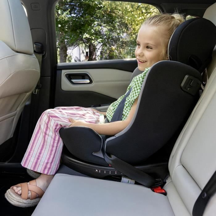 Silla de coche convertible giratoria 360° BEBECONFORT EvolveFix i-Size - Grupo 0/1/2/3 - Isofix - De 0 a 12 años (36 kg) - 40-150 cm - Negro Niebla
