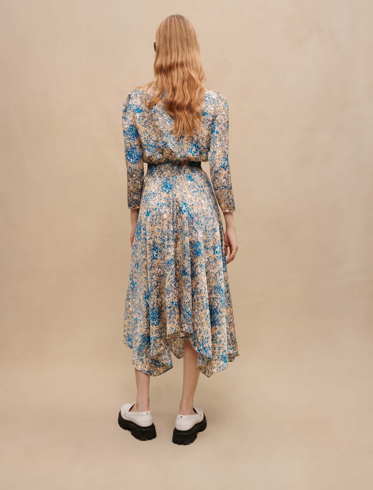Rochie asimetrica-Abstrait bleu