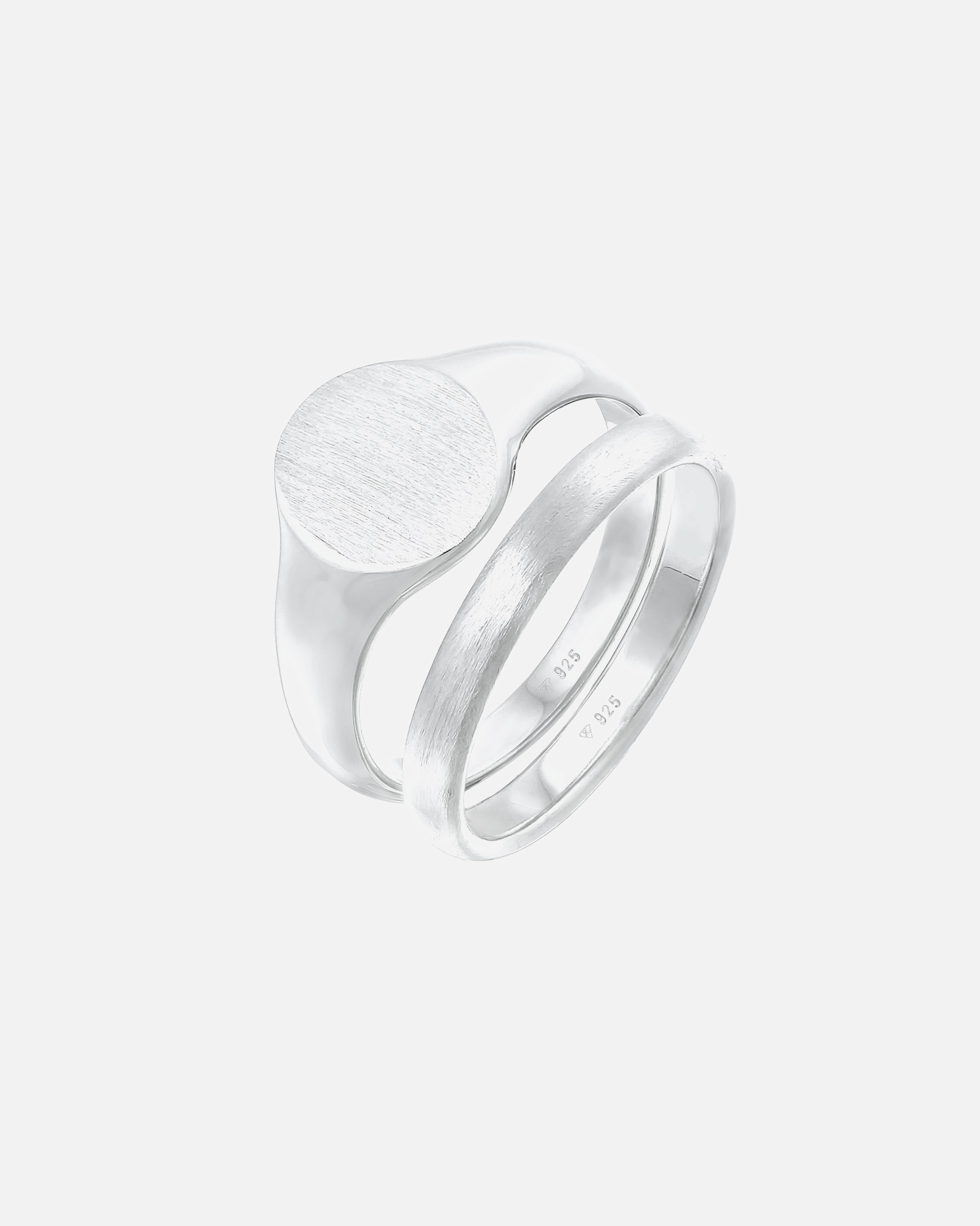 KUZZOI Bague de signalisation pour homme - Ensemble de bagues de base à tendance minimale en argent sterling 925