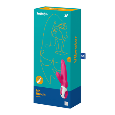 Satisfyer Mr Rabbit -vibraattori, naisten kaksoisvibraattori, pinkki 1 kpl 1 kpl
