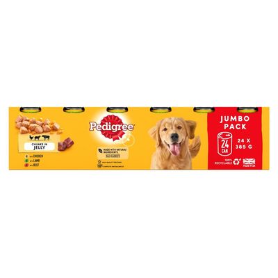 Hrană umedă pentru câini Pedigree Adult Multipack în jeleu