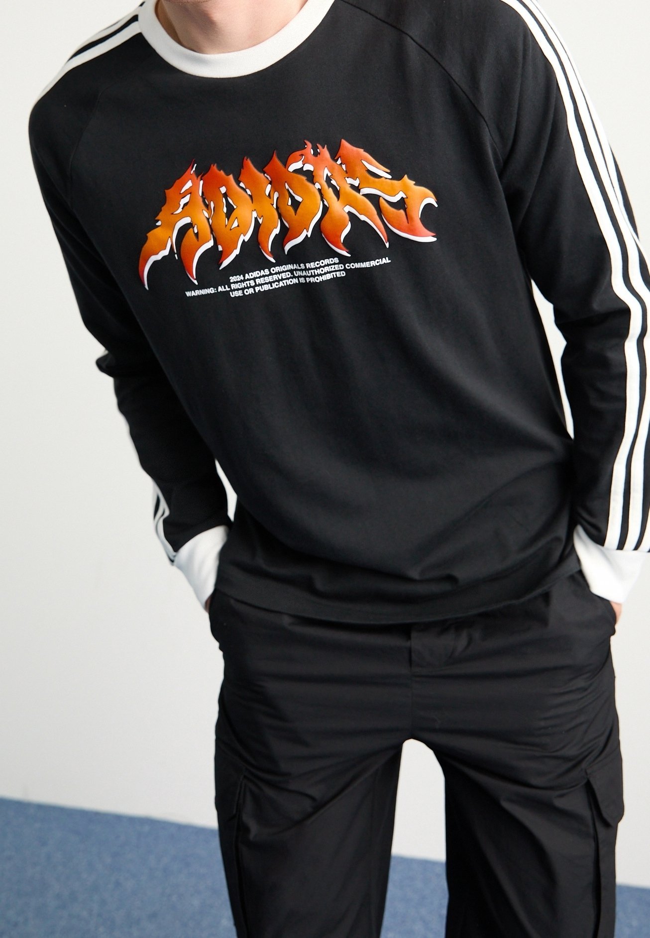 adidas Originals top met lange mouwen - zwart