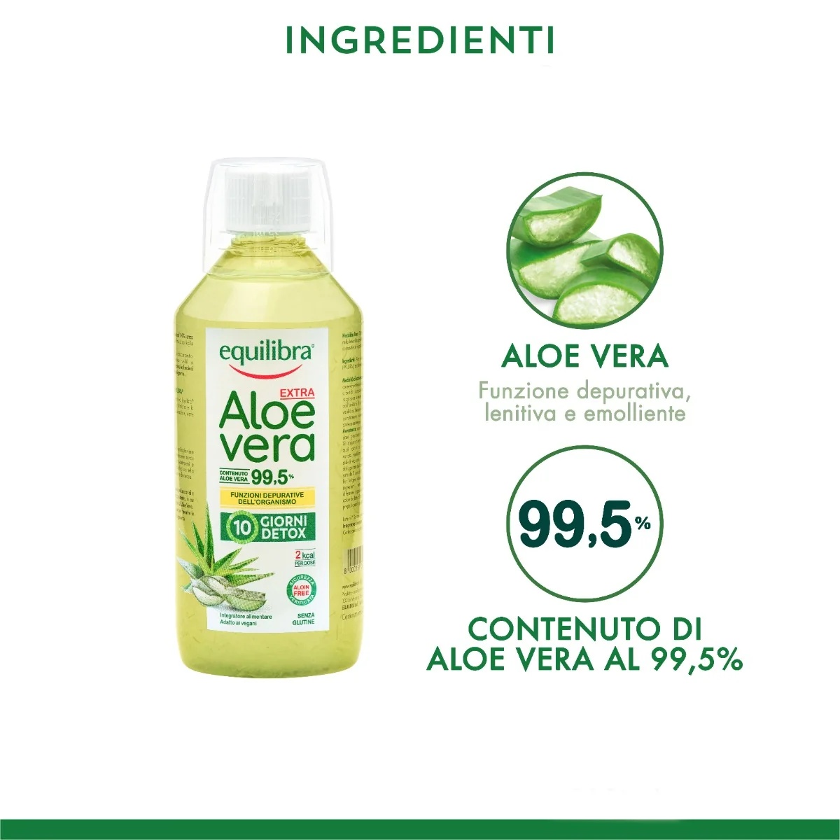 EQUILIBRA Equilibra Aloë Vera Extra 99,5% 500 ml Reinigende werking