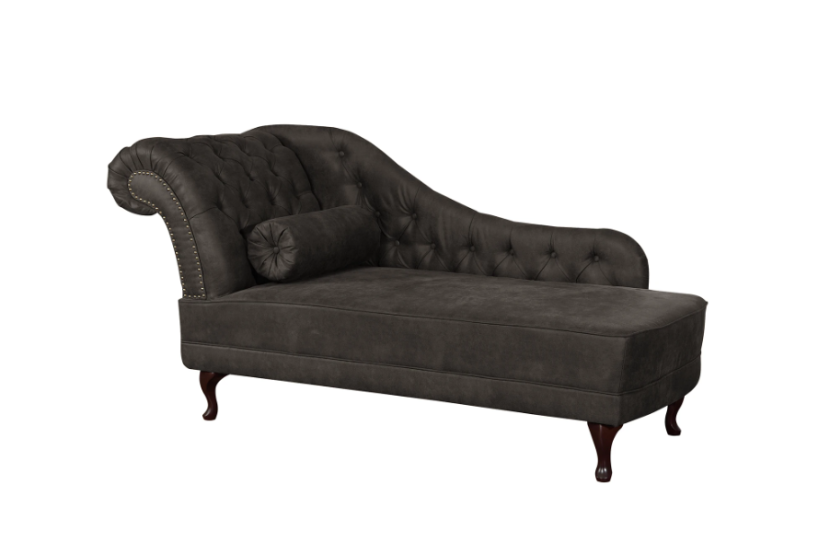 Ropez Chesterfield Pako szezlong lewy imitacja skóry szary