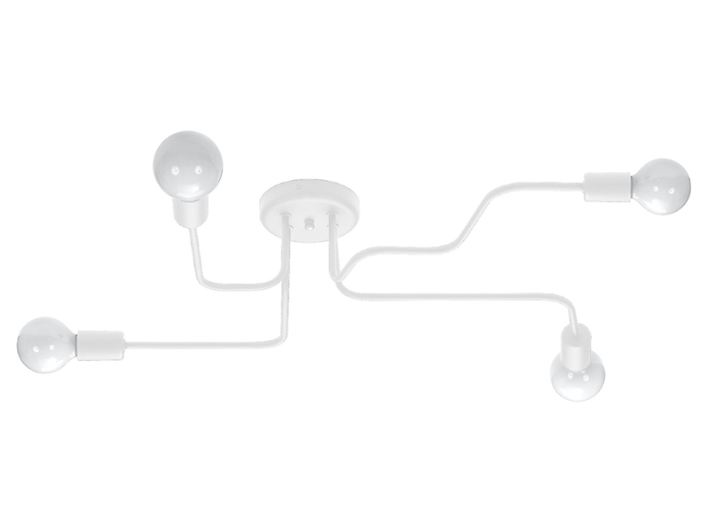 Lampa sufitowa Vector 4-punktowa stalowa biała