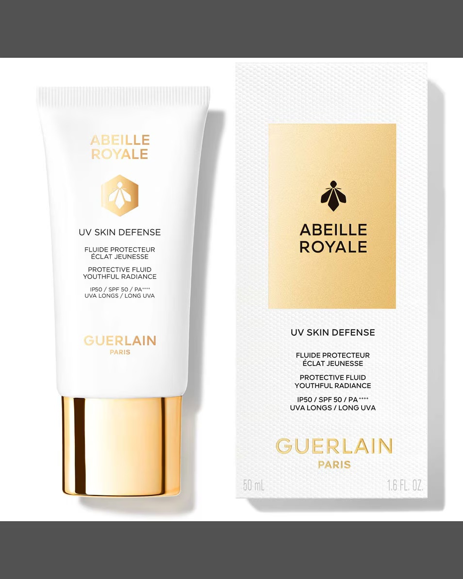 GUERLAIN ABEILLE ROYALE UV SKIN DEFENSE ZAŠTITNA DNEVNA ZAŠTITA KOŽE ZA MLADALAČKI SJAJ, TEČNI PROIZVOD SA SPF 50/PA