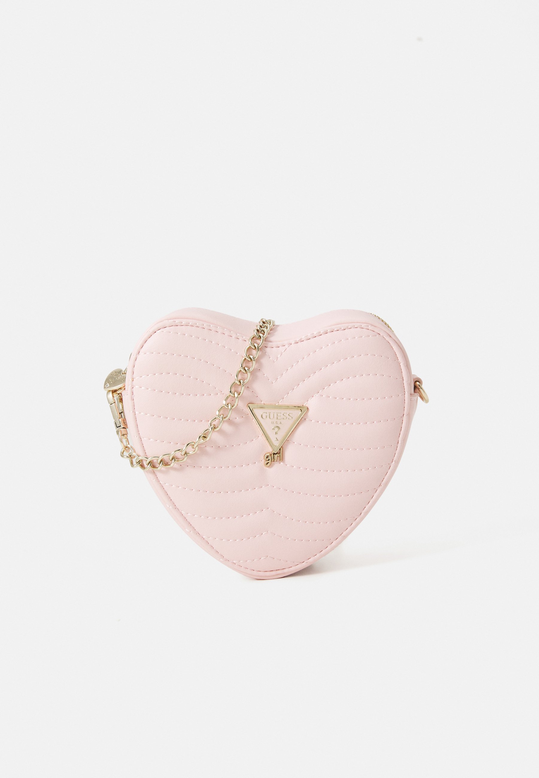 Borsa a tracolla Guess HEART BAG UNISEX - rosa zucchero