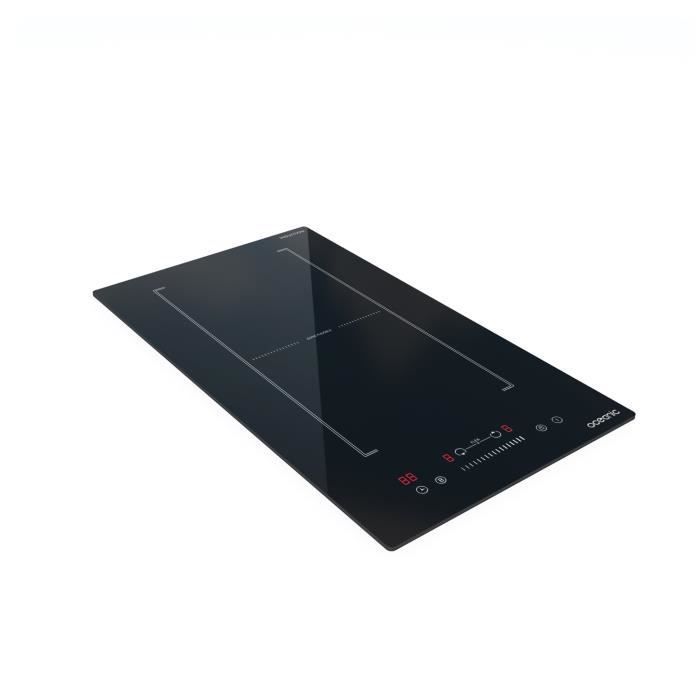 Placa de inducción integrable - OCEANIC - OCEATI2Z2BF - 2 zonas de cocción con área de cocción flexible - 3600 W - Negra