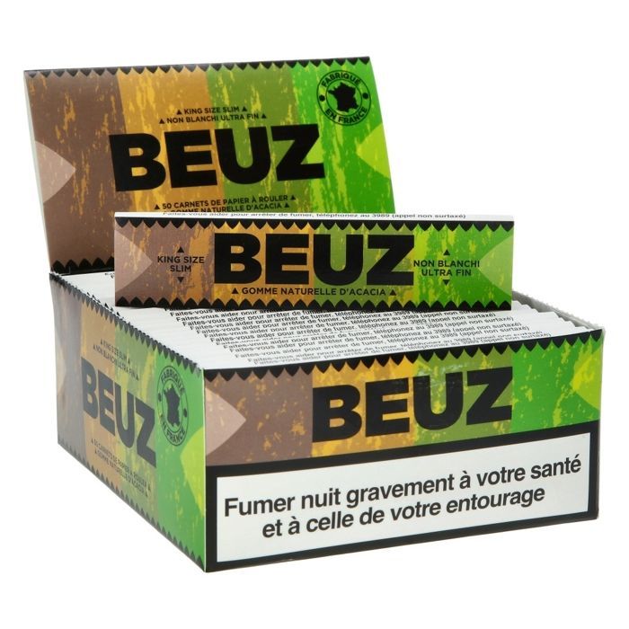 Feuilles slim Beuz brown par 50